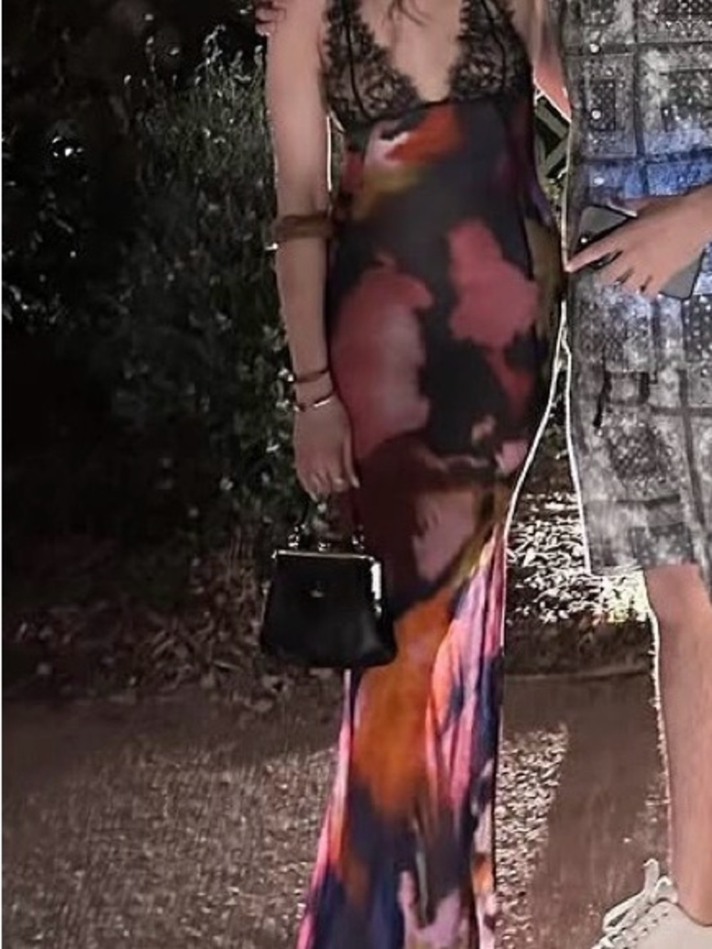 Rat & Boa Lace-Trim Slip Dress in Multicolor Tie-Dye - Picture 2 of 3